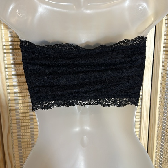 Lulus Black Lace Bandeau Bra Top Lined Medium - Picture 9 of 16